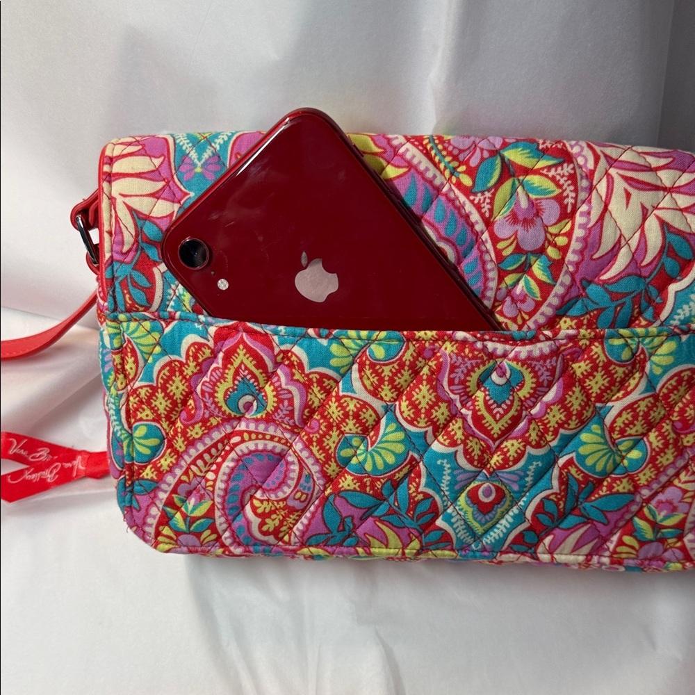 Vera Bradley Crossbody Bag Paisley In Paradise Turn Lock - Picture 9 of 12